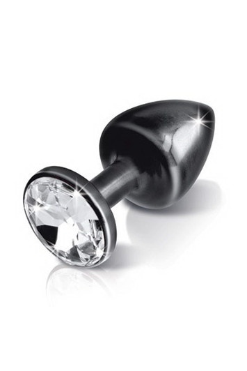FLAMMA ALU DARK SWAROVSKI DIAMOND T2 - Μικρό Μέγεθός Πρωκτική Μεταλική Σφήνα