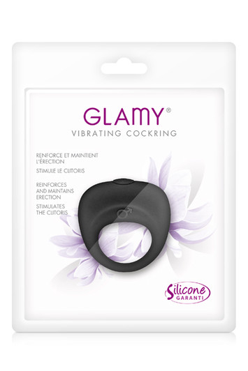 VIBRATING COCKRING BLACK GLAMY