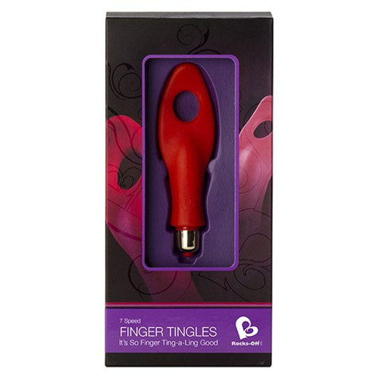 Finger Tingles 7 Speed Silicone Vibe in Vivid Red