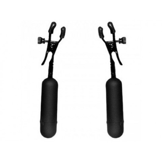 Black Cordless vibrating Nipple clamps