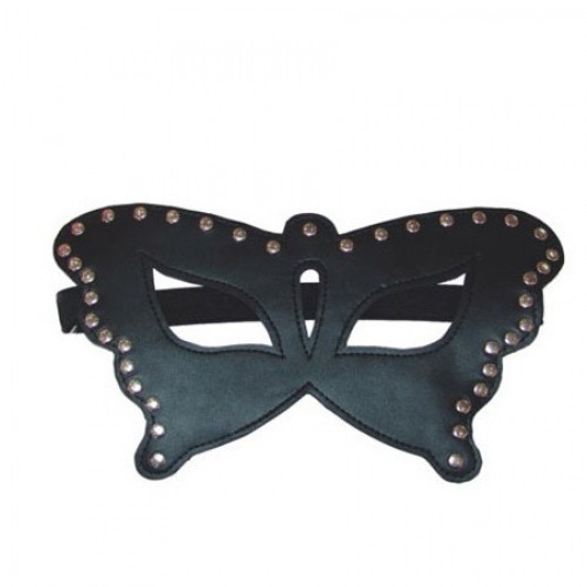 Black leather spider mask
