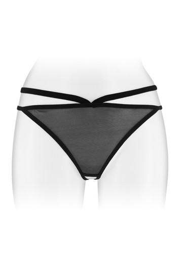 String noir ouvert Sylvie Fashion Secret O/S