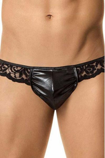 String jock-strap noir MP063 Paris Hollywood