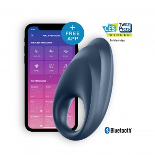 SATISFYER - Δακτυλίδι Πέους Με Δόνηση App Bluetooth Τηλεχειριστήριο Μπλέ SATISFYER - Δακτυλίδι Πέους Με Δόνηση App Bluetooth Τηλεχειριστήριο Μπλέ