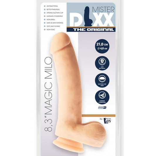 Ντίλντο με όρχεις και βεντούζα Mr. Dixx Magic Milo 21 x Ø 4 cm