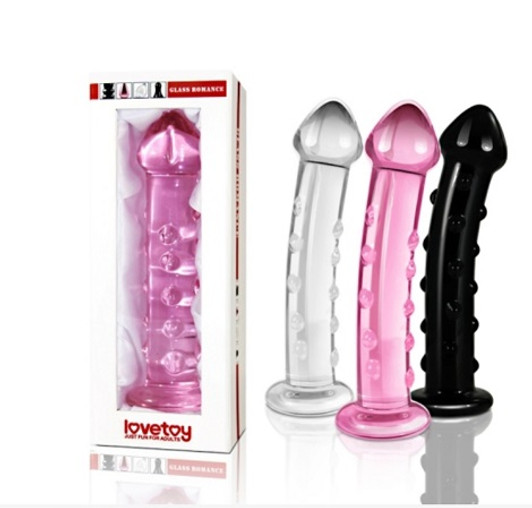 LUXURY CLEAR GLASS DILDO -Υψηλής ποιότητας χειροποίητο Ντιλτο με μικρά εξωγκοματάκια από γυαλί Διαφανές