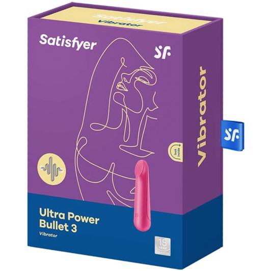 SATISFYER ULTRA POWER BULLET 3 BALA VIBRADORA ROSA - Ο ιδανικός σύντροφος ταξιδιού