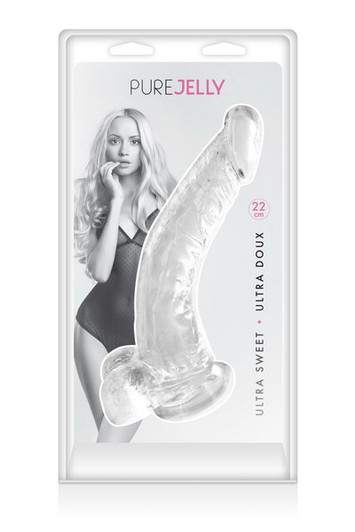 22cm Διαφανές ζελέ dildo