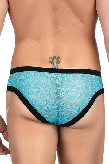 SLIP HOMME DENTELLE TURQ L/XL