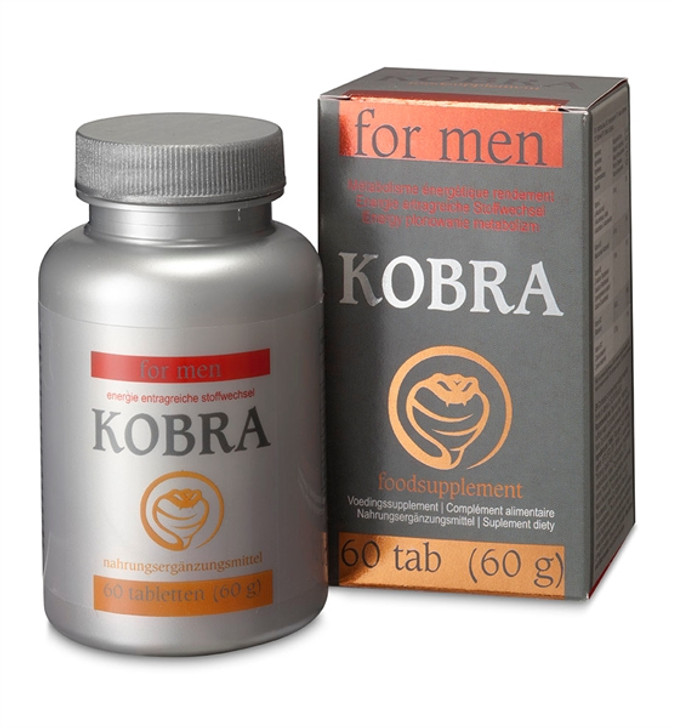 Kobra Erection ForMen 30tabs - Το KOBRA επιβραδύνει τον οργασμό, καθιστά την κορύφωση πιο έντονη και διεγείρει την στύση του πέους