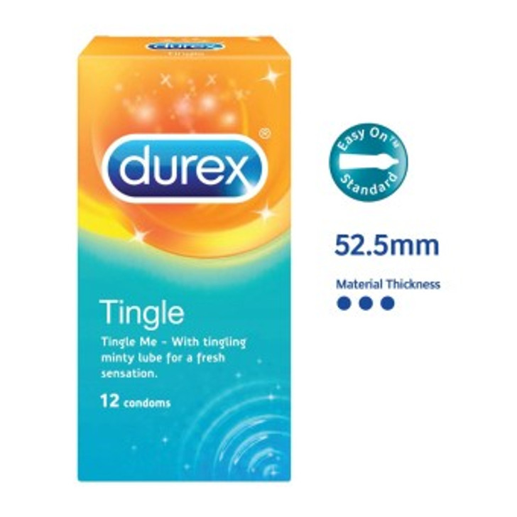 Durex Tingle Condoms 12pcs - Προφυλακτικά με Διεγερτικό Λυπαντικό για εκείνην...