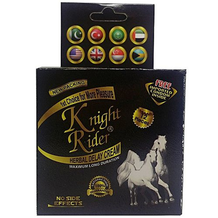 Knight rider condom plus cream 2 in 1 formula ΝEW - Kρέμα καθυστέρησης + 3 προφυλακτικά