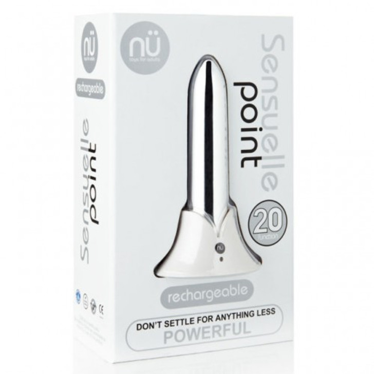 Silver Nu Sensuelle rechargeable point silicone vibrator