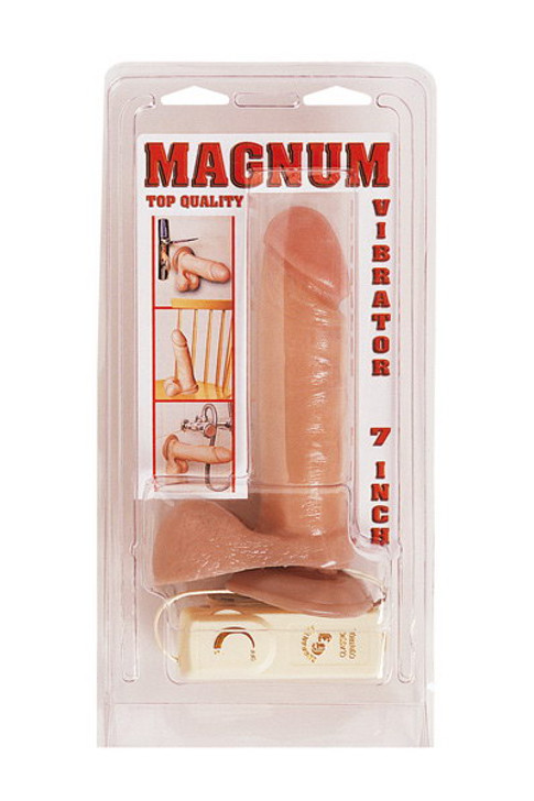 MAGNUM 7 FLESH VIBRATING - Ομοίωμα Πέους με Βάση Βεντούζας Δονούμενο