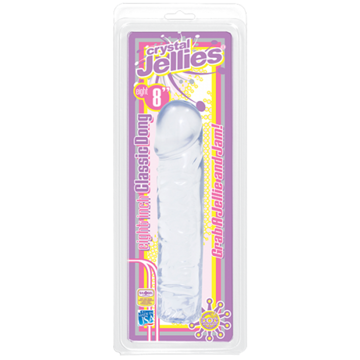 Doc Johnson Clear Crystal Jellies classic Dong 8inch