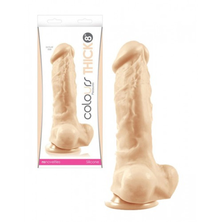 Colours Pleasures Thick 8 Inch Dildo w /Sunction Cup