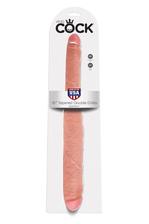 King Cock 30cm Slim Double sided Dildo Flesh