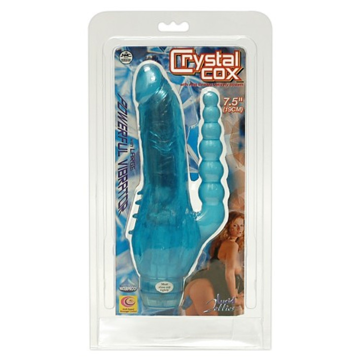 Crystal Cox Double Blue Vibator 19cm