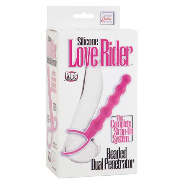 Beaded Dual Silicone Penetrator Pink