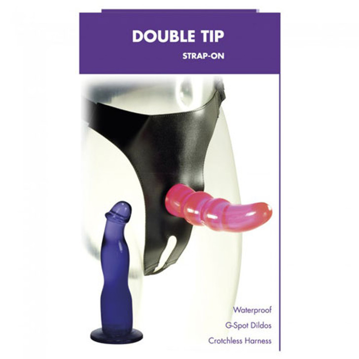 Double Tip Unisex Strap-On Harness Kit with 2 Dildos
