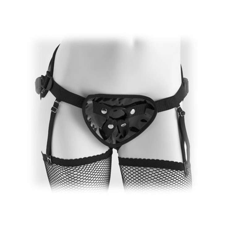 Black Garter Belt with Harness