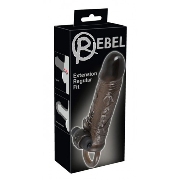 Rebel Vibrating Cock Sleeve with Testicle Ring