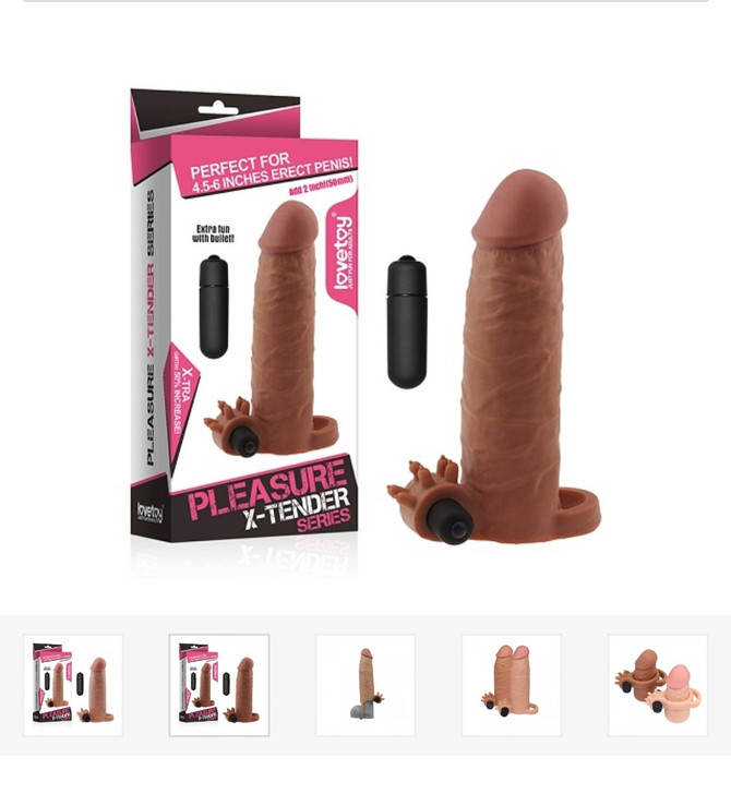 PLEASURE X-TENDER BROWN ADDS 2 INCHES IN LENGTH AND 50% DIAMETER