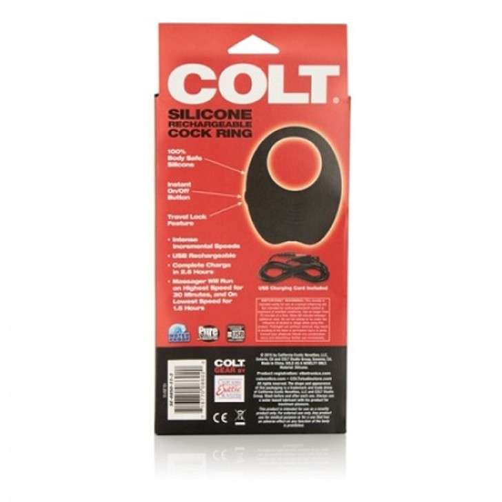 COLT SILICONE RECHARGEABLE VIBRATING COCK RING CALEXOTIC