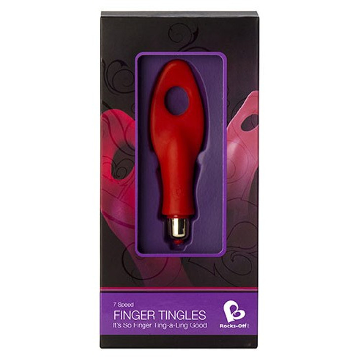 Finger Tingles 7 Speed Silicone Vibe in Vivid Red