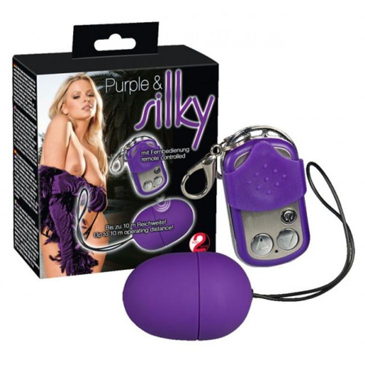 Wireless Remote Controlled Purple and Silky Vibro-bullet