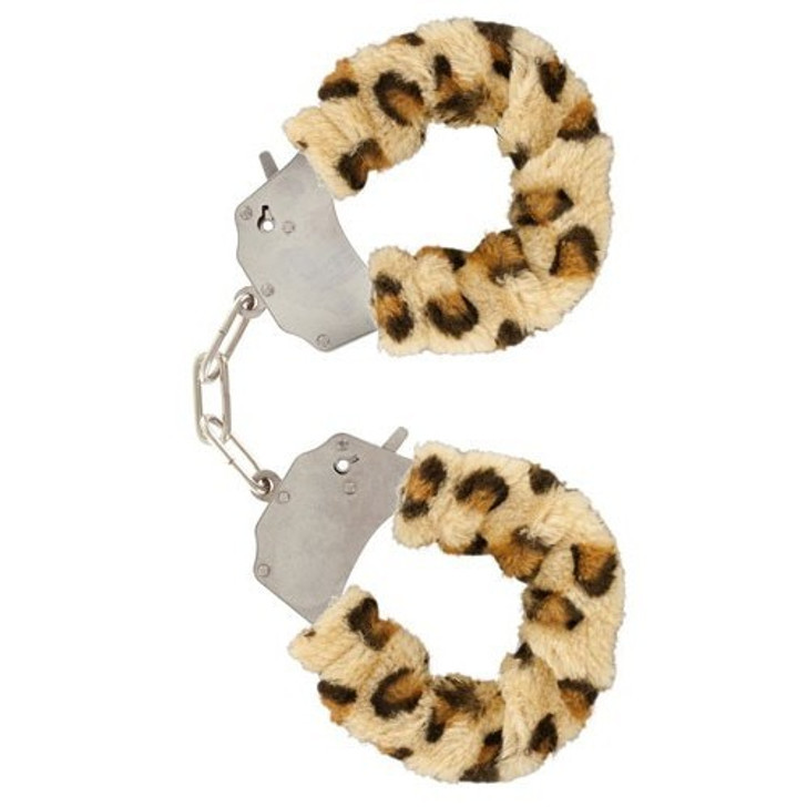 Leopard Furry Metal Handcuffs