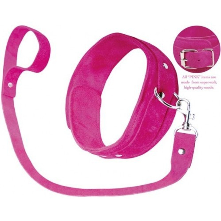 Pink Leash and Collar By Fetish Fantasy