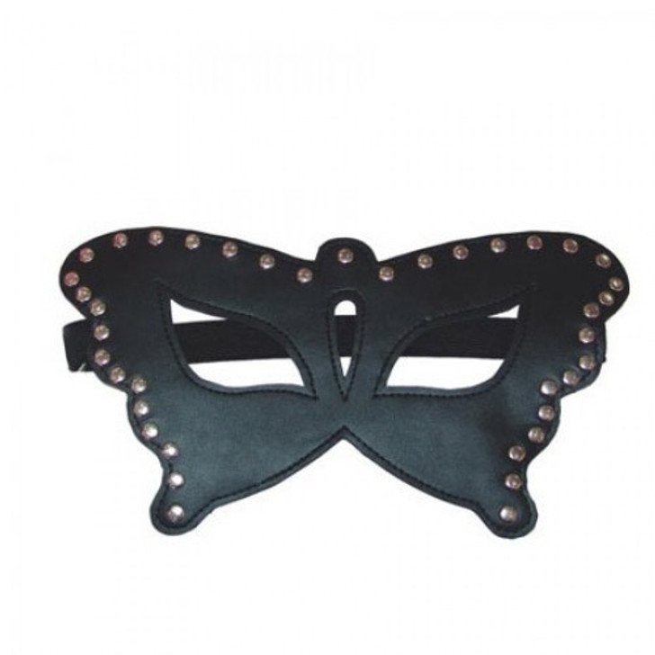 Black leather spider mask