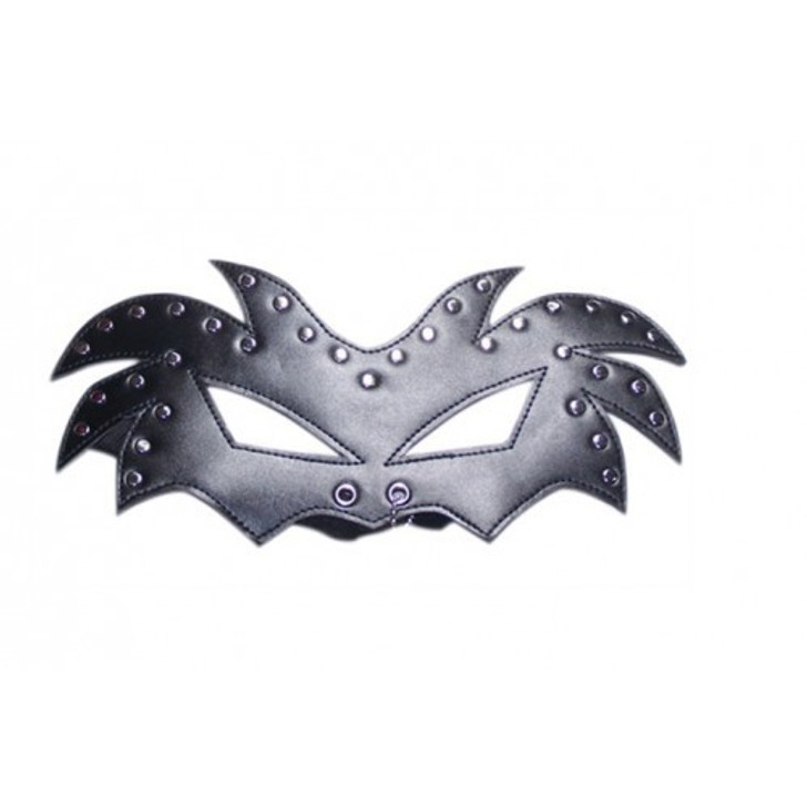 Open leather eye mask with rivets