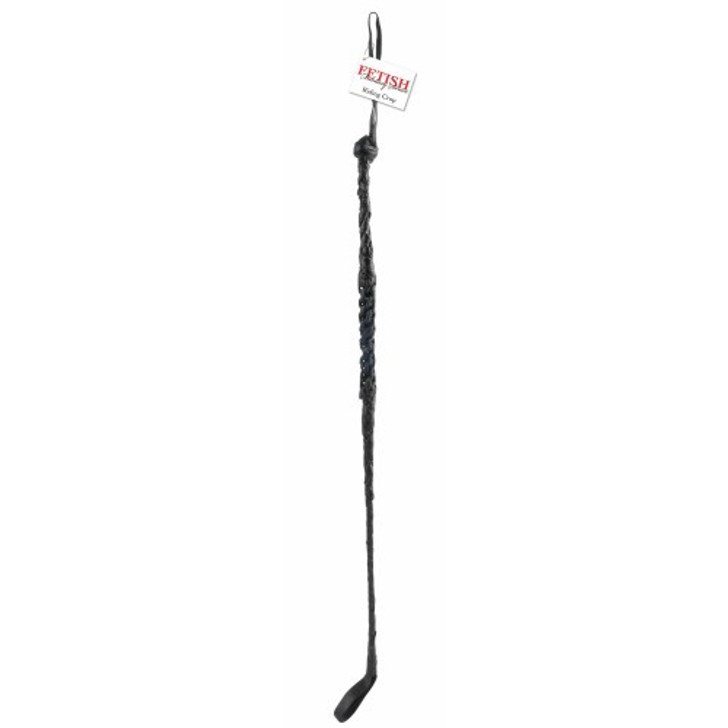 Fetish Fantasy Black leather Riding Crop 82 cm