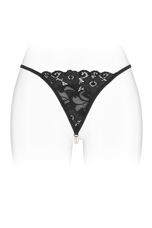 String noir et perles Venusina Fashion Secret O/S