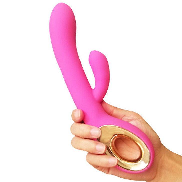 Jakipo Luxus silicone rechargeable female vibrator Pink