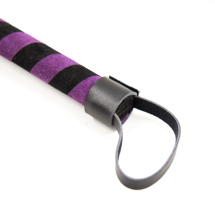 Whips Cyprus-Spanking Nu-buck flogger whip Purple-black 17.5"