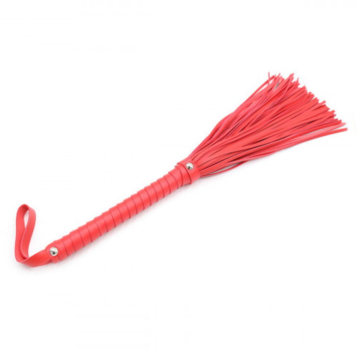 Whips Cyprus- 80 tails RED Leather Flogger Whip 42 cm