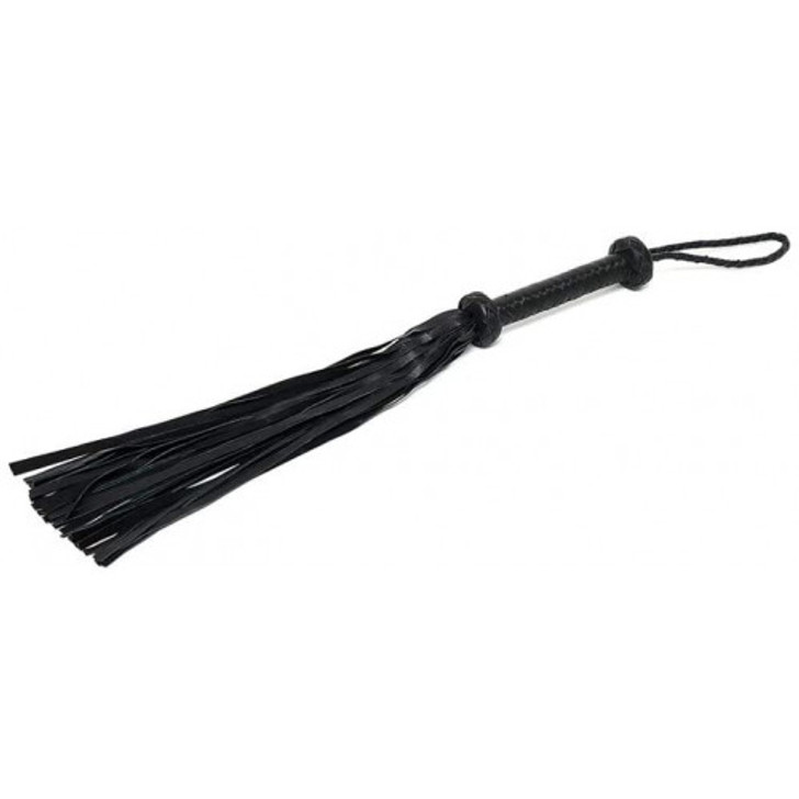 Whips Cyprus- Black Soft Leather Flogger whip 48 cm
