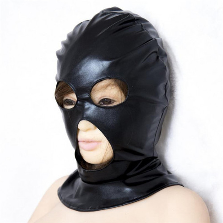 Εxecutioner's Bdsm Spandex Hood Cyprus with three openings