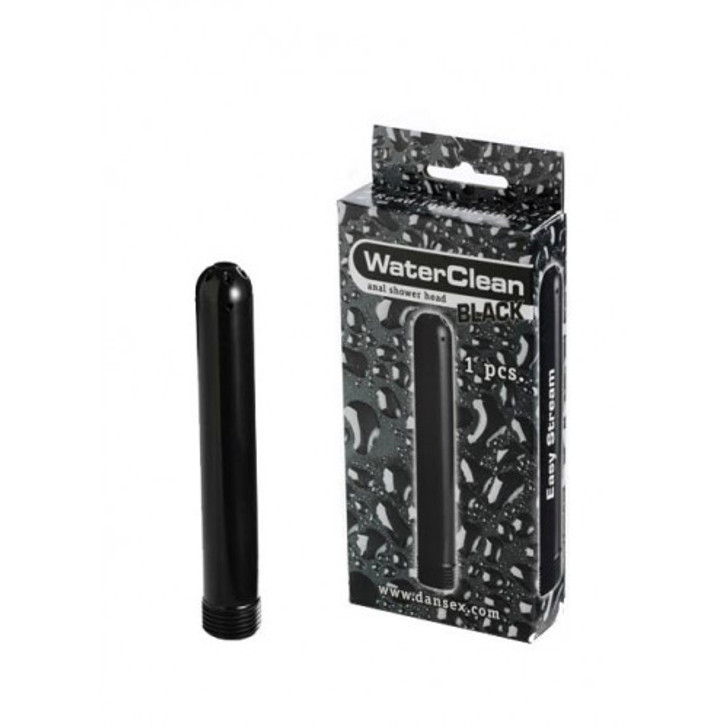 WaterClean Anal Shower Head Nozzle Plastic Black 13cm - Πρωκτικό Ακροφύσιο Κεφαλής Ντους Πλαστικό