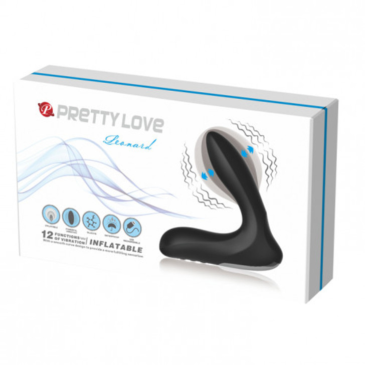 Pretty Love Leonard Inflatable Prostate Vibrator - Πρωκτικός δονητής Για Διέγερση του Προστάτη σε μαύρο χρώμα