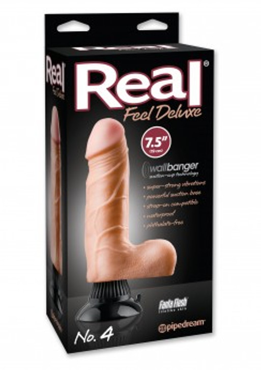 Real Feel No. 4 Deluxe 7.5” - Απολαύστε την «πραγματική αίσθηση» από βελούδινο απαλό, ζωντανό δέρμα