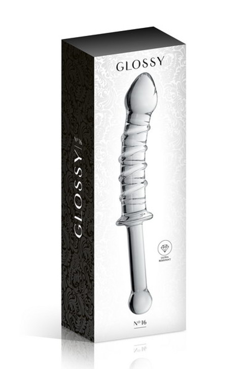 Glossy Toys 16 Clear - Γυάλινο Ντίλτο για διέγερση ζευγαριών