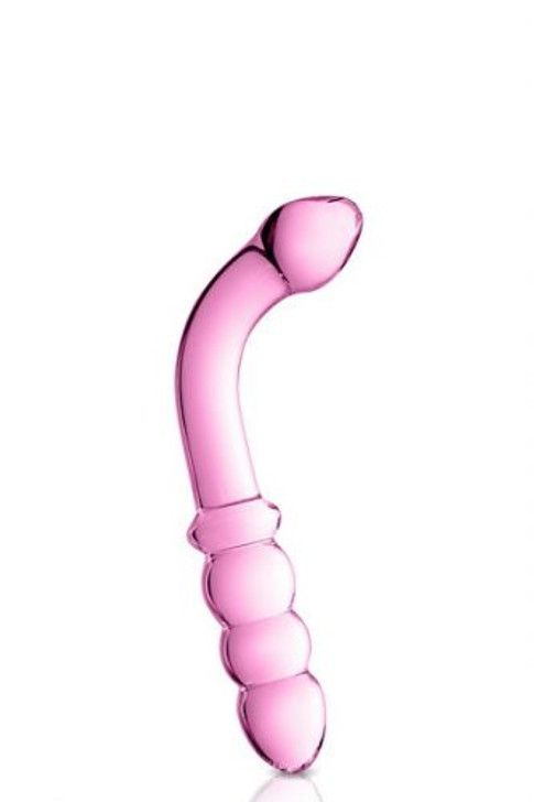 Glossy Toys 8 Pink - Ένα ροζ άθραυστο γυάλινο Ντίλτο για G Spot & P Spot