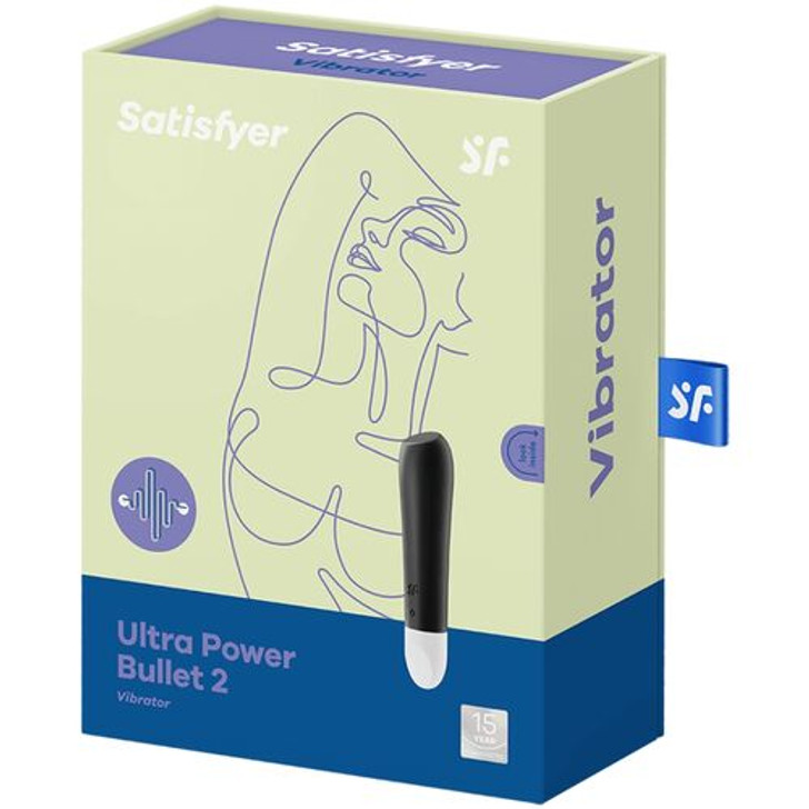 Satisfyer Ultra Power Bullet 2 - Για  έντονη διέγερση της κλειτορίδας σε Μάυρο χρώμα