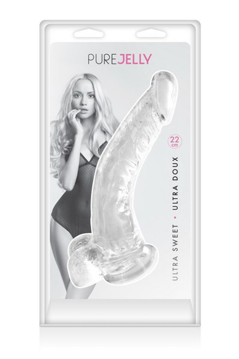 22cm Διαφανές ζελέ dildo