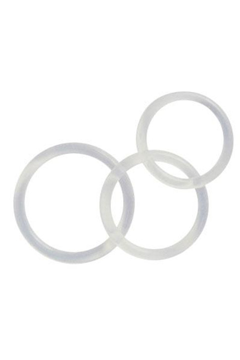 COCK & BALL RINGS SILICONE X3 - Σετ με 3 κρίκους Δακτύλιους Πέους