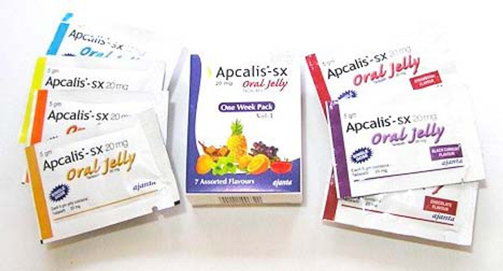 Apcalis Oral Jelly Tadalafil 20mg  (2 week Pack + 2) 16pcs (Ελληνική Περιγραφή)